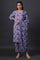 Blue Floral Printed kurta With Slim Pants And Kota Dupatta