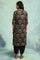 Black Hand Block Print kurta