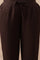 Brown Solid Plain Straight Cotton Pant