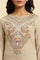 Beige Embroidered Winter Kurta And Tights Set