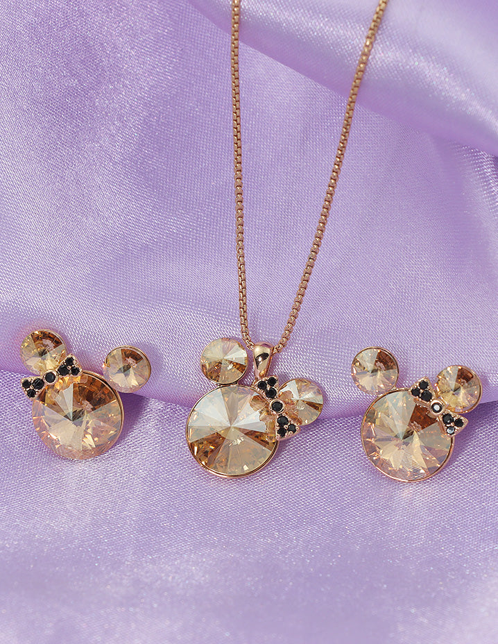 Swarovski Crystal Mickey Chain Pendant