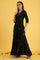 Black Printed Metallic Embroidery Straight Kurta & Sharara with Dupatta Set