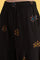 Black Printed Metallic Embroidery Straight Kurta & Sharara with Dupatta Set