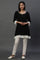 Black A-line Western Textured Kurti