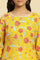 Yellow Straight Kurta With Multi-Coloured Floral Print