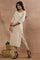 Beige Cotton Schiffli Straight Kurta