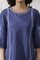 Navy Blue Cotton Western Top