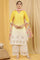 Yellow Ombre Embroidered Kurta, Pants And Dupatta Set