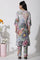 Multi-Coloured Floral Printed Short Kurta And Pants Set