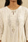 White Beadwork Panelled Kurta In Cotton Voile