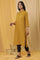 Yellow Stripe Kurta And Trousers Set