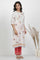 White Floral Printed Kurta And Pants Set