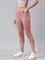 Women Solid Dusty Pink High Rise Training Capri