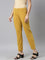 Women Solid Light Mustard Cotton Mid Rise Kurti Pants