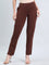 Dark Brown Cotton Stretch Kurti Pants