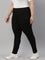 Black Drop Needle Fabric Rib Leggings