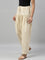 Women Solid Light Beige Cotton Salwar