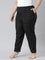 Women Solid Black Mid Rise Linen Ikat Pencil Pants