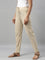 Women Solid Light Beige Comfort Fit Cotton Pants