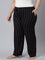 Women Black Printed Woven Viscose Lounge Pants