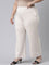 Women Solid Light Beige Ponte Wide Leg Pants