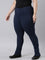 Women Solid Navy Mid Rise Ultra Warm Jeggings