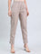 Beige Cotton Pencil Pant