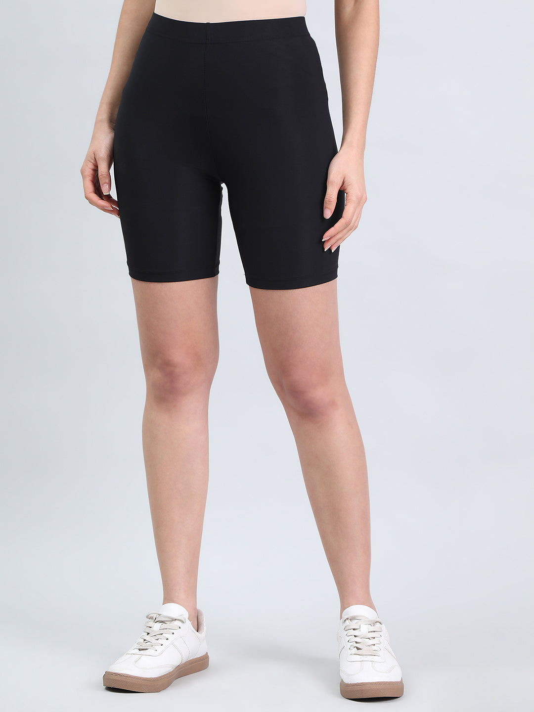Black Knit Seamless Cycling Shorts