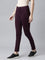 Women Solid Dark Wine Super Stretch Jeggings