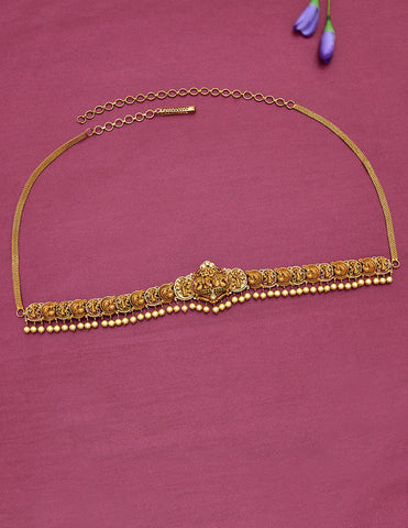 Antique Kempu Murali Krishna Design Chain Vaddanam