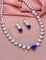 Rhodium Polish Zirconia Necklace Set