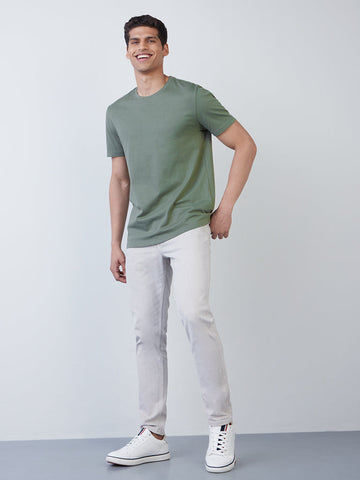 WES Casuals Olive Slim-Fit T-Shirt