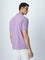 WES Casuals Lavender Relaxed-Fit Polo T-Shirt