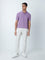 WES Casuals Lavender Slim-Fit Polo T-Shirt