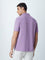 WES Casuals Lavender Slim-Fit Polo T-Shirt