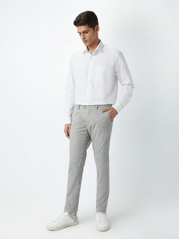 WES Formals White Relaxed-Fit Shirt