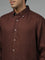 Ascot Solid Brown Relaxed Fit Shirt