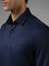 WES Formals Solid Navy Slim Fit Shirt