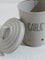 Westside Home Off White Garlic Storage Jar