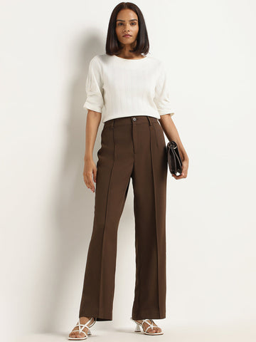 Wardrobe Brown Solid Trousers