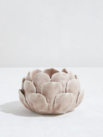 Westside Home Light Pink Ceramic Artichoke Tealight Holder