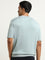 WES Formals Green Slim-Fit Ribbed T-Shirt