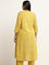 Diza Yellow Printed Button-Down Kurta