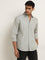 WES Casuals Light Sage Solid Relaxed Fit Shirt