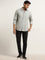 WES Casuals Light Sage Solid Relaxed Fit Shirt