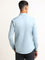 WES Formals Blue Solid Ultra Slim Fit Shirt