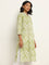 Utsa Green Straight Fit Printed Kurta