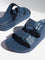 SOLEPLAY Teal Dual-Strap Buckled Slides