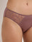 Wunderlove Light Brown Lace Design Hi-Leg Brief