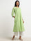 Utsa Green Pintuck Detailed A-Line Kurta